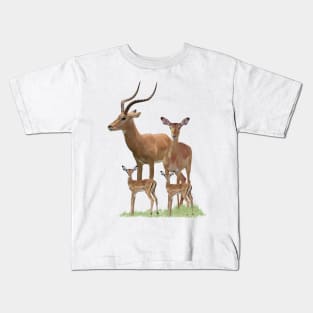 Impala-Family - Antelope in Kenya / Africa Kids T-Shirt